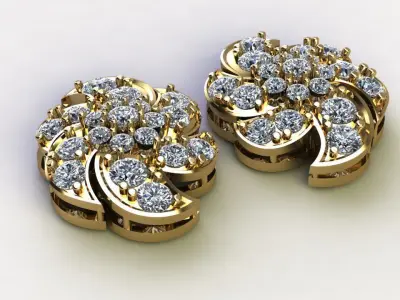 Earring women small for daughter  3D model