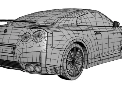 Sports red car  3D model