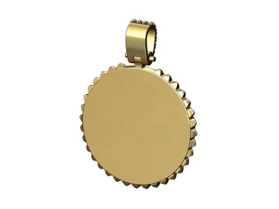 Stud halo and cluster iced diamond pendant 3D print model