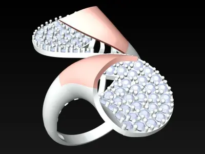Diamond Ring - Womens Rings - N2240 3D print model