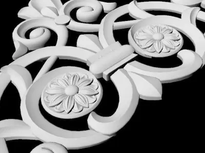 Central decor ornament for furniture 3D model 120