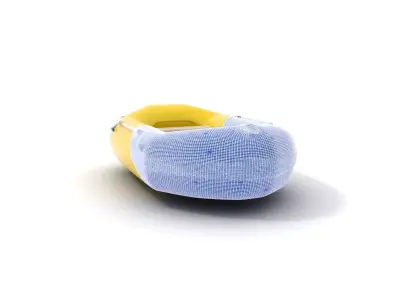 Yellow Inflatable Raft model pack Low-poly 3D model