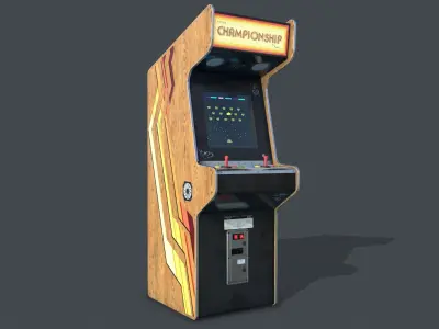 Game Machine PBR  Low-poly 3D model