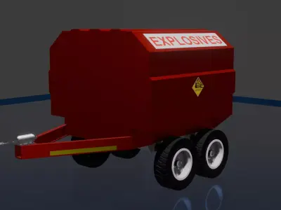 Trailer Explosives Low-poly 3D model