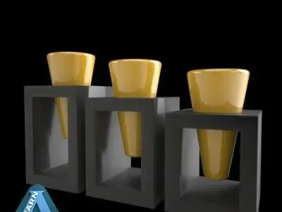 Three Vases 3D model