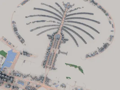 The Palm Jumeirah Dubai 3D model