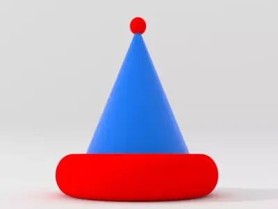 Party-Birthday Hat-Cap Low-poly 3D model