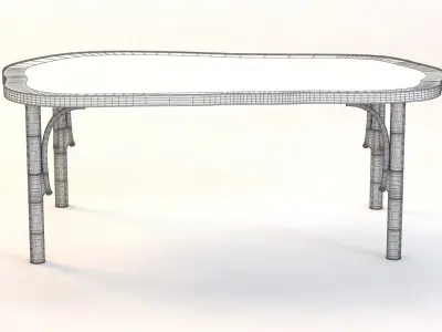 Classic Art Dining Table 3D model