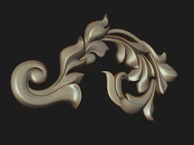 Carved decor 02 3D model 3D model