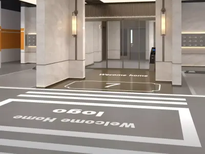 Modern Luxury Car Park - Garage 3D model