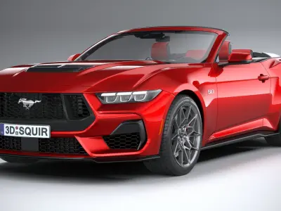 Mustang GT Convertible 2024 3D model