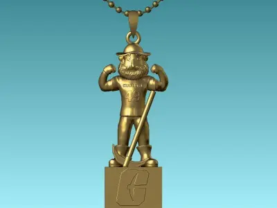NCAA - Necklaces CHARLOTTE 49ERS- Hanging Figurine - 3D print 3D print model
