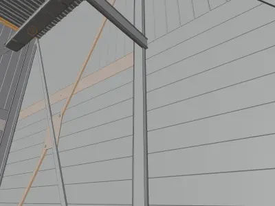 Car studio interior 3D model