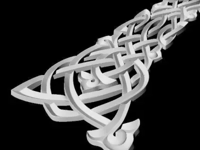 Central decor ornament for furniture 3D model 365