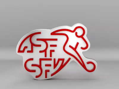 Switzerland National Soccer Team Logo 3D model