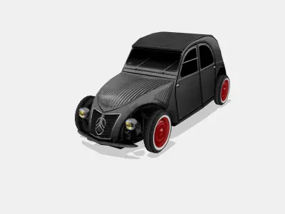 Citroen 2CV A Hot Rod Low-poly 3D model
