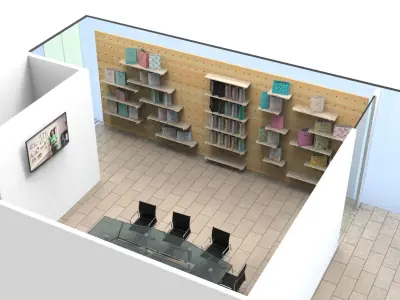 3D Design Showroom Model for Visual Purpose  3D model