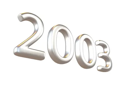 Year Number 2003 v1 003 Low-poly 3D model