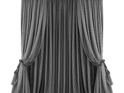 Curtains569 curtains Low-poly 3D model