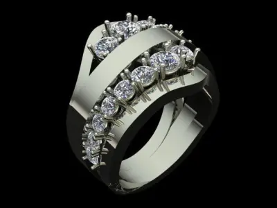 Luxury Wedding Diamond Ring 3D print model purchase