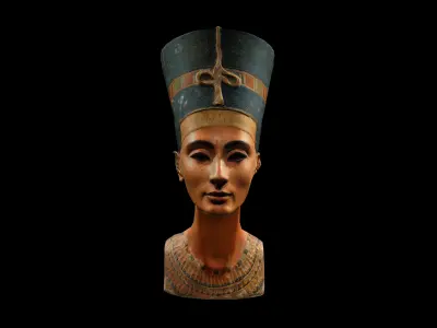 The bust of Nefertiti Low-poly 3D model