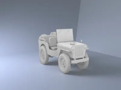 3d jeep willys 3D model