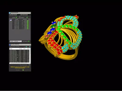Fluttering Radiance Diamond Ring  3D print model