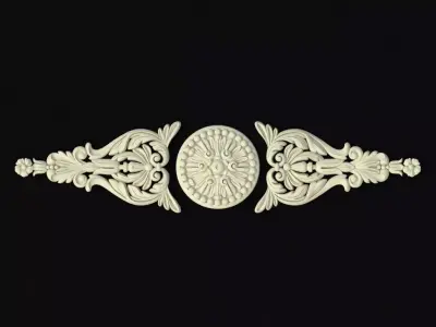 Central decor ornament for furniture 3D model 659
