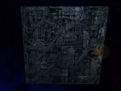 Borg Cube Free low-poly 3D model