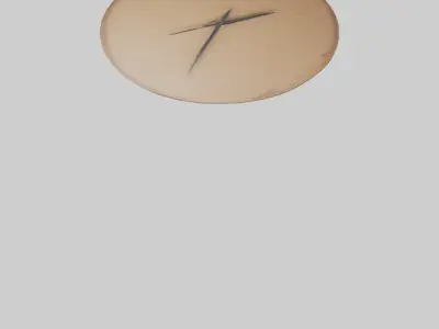 Circular Wall Clock model Low-poly 3D model