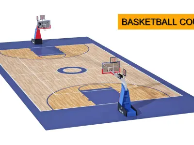 basketball court 3D model
