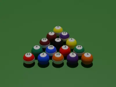 GAME READY BILLIARD ASSET PACK Free low-poly 3D model
