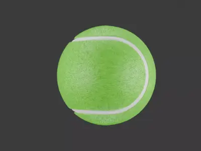 Free low poly tennis ball Free low-poly 3D model
