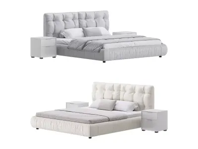 Modern Bed Frame Foam Standard Bed 3D model