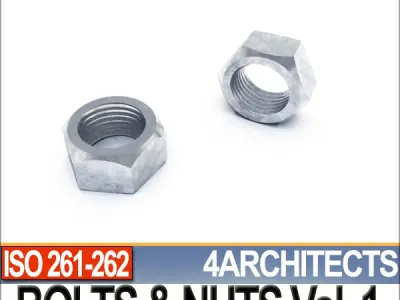 Bolts Nuts Vol 1 ISO 261 262 STL Printable Vol 1 ISO 261 262 3D print model