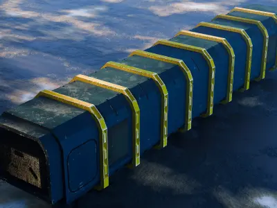Sci-Fi Cargo Type 1 Free low-poly 3D model