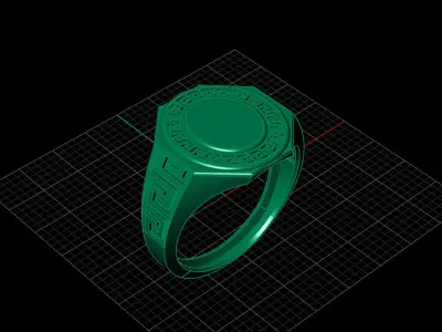 Print Ready STL 3DM  Gents Rings Diamond Men Ring  3D print model
