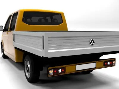 VW T6 TRUCK 2016 Low-poly 3D model