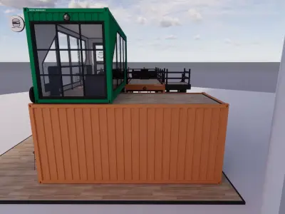 Container coffee shop-22 3D model