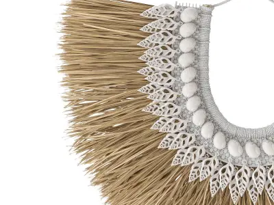 Seashell and algae necklace 3D model