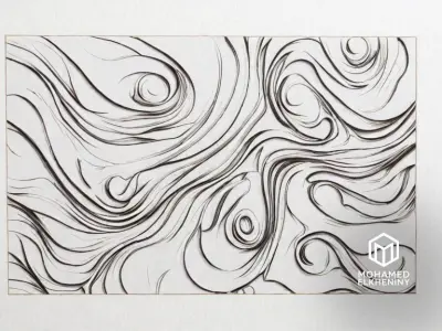 decor set wall panel wall relief mural CNC 52 3D model