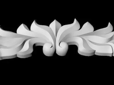 Central decor ornament for furniture 3D model 578