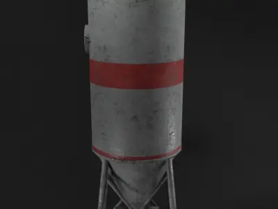 Low poly silo moremix Low-poly 3D model