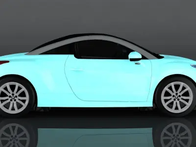 Peugeot RCZ Low-poly 3D model