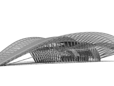 0004 - Parametric Shaded Station Structure 3D model