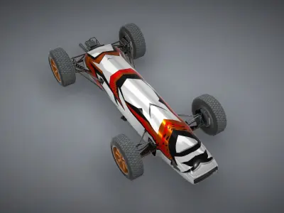 F1 Racing Car Model 6 Low-poly 3D model