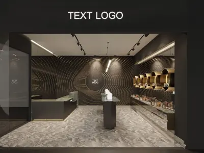 SMALL CLOTHES COSMETICS STORE 3D model