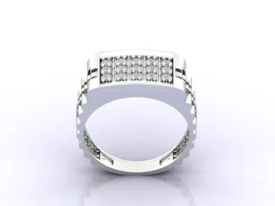 Print Ready STL 3DM  Gents Rings Diamond Men Ring  3D print model 233