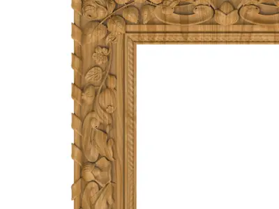 Carved picture frame STL 3D model 27