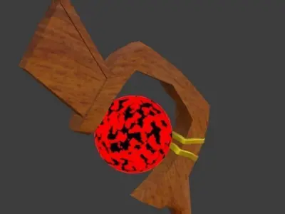 The Staff of Megumin Free low-poly 3D model